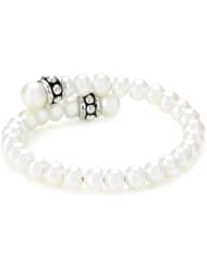 Honora "Pallini" White Freshwater Cultured Pearl Coil Cuff Bracelet