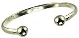 Image of Silver Gents Ball Torque Bangle