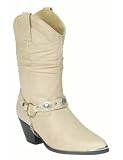 Dingo Ladies Ivory Slouch Boot with Harness