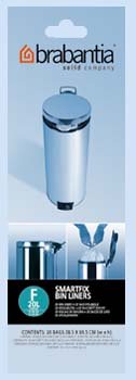 Brabantia Smartfix Bin Liners, 20litre Slimline, (40 bags)