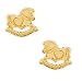 Jewelry : 14K Yellow Gold Rocking Horse Pierced Earrings (Pair) for Children