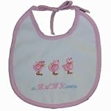 Personalized Ducky Bibs - Color Pink - Thread Color Pink