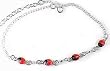 New Sterling Silver Enamel Ladybug 10" Anklet Ladybugs