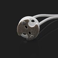 Mini Bi-Pin Socket up to 75 Watts Ceramic Body with Mica Covers for light bulbs with base GU5.3. G4, MR11, MR16