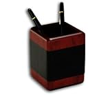 Rosewood & Leather Pencil Cup