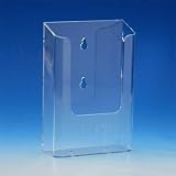 Produkt-Bild: VITAdisplays&reg; Wand-Flyerhalter DIN lang / A6 (Postkarte), Transparent (107WA)