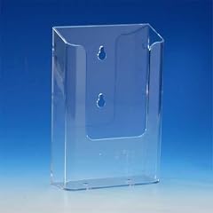 VITAdisplays� Wand-Flyerhalter DIN lang / A6 (Postkarte), Transparent (107WA)