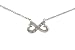 Sterling Silver Figure 8 Style Pendant with CZ Accent Stones with Chain