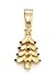 14k Enamel Christmas Tree Pendant