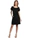 Lilla P Women's Flame Modal Short Sleeve Pocket Dress, Black, Medium