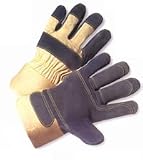 Heavy Duty Double Palm Leather Glove (Sold by Dozen) Size Large