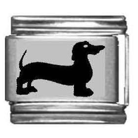 Clearly Charming Dachshund Laser Italian Charm