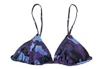 Sky Blue Camouflage Womens String Bikini Top
