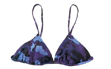 Womens Camouflage Swimwear Blue Camo Bikini Tops
