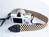 Cosmos Multi-color Brown/Gold Grid Checkers Pattern Camera/shoulder/grip Ne ....