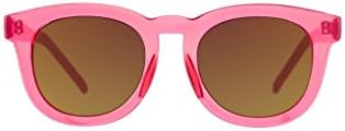 Quay Breakfast Club Sunglasses Round Kitty Cat Eye Plastic Frame (Red)