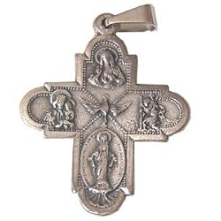 Holy Spirit Cross - Pewter (2.3x2.6cm-0.9x1")