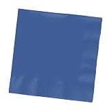 Creative Converting Paper Napkins, 2-Ply Beverage Size, True Blue Color, 200-Count Packages (Pack of 6)