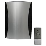 Funk - Türgong Türklingel kabellos - Design Edelstahl / alu / silber - 250 m Reichweite !