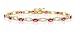 BEAUTIFUL 3.75 CT GENUINE RUBY & DIAMOND 14K TENNIS BRACELET