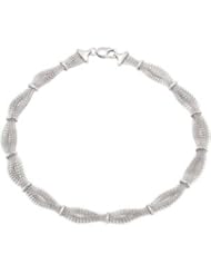 Sterling Silver 07.50 Inch Braided Mech Bracelet