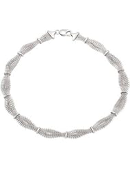 Clevereves Sterling Silver 07.50 Inch Braided Mech Bracelet