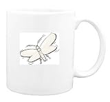 Mug with bug, clothes, insect, white, moth