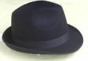 Stylish classic Black Felt Trilby Hat - Size 60cm