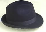 Stylish classic Black Felt Trilby Hat - Size 60cm