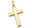 14k Yellow Gold Cross Crucifix Pendant Charm Plain