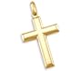 14k Yellow Gold Cross Crucifix Pendant Charm Plain