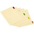TOPS Cardinal Insertable Index Paper Dividers, 5-Tab, Multi-Colored, (61538)