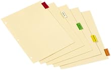 TOPS Cardinal Insertable Index Paper Dividers, 5-Tab, Multi-Colored, (61538)