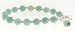 Faceted New Jade and Sterling Silver Bracelet with Swarovski Crystal