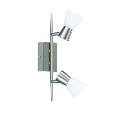 Trio Halogen Balken mit Schalter Nickel matt Glas opal matt L�nge 30 cm Glas � 6 cm