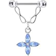 Solar Blue Gem PLEASING PERENNIAL Dangle Nipple Shield