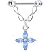 Solar Blue Gem PLEASING PERENNIAL Dangle Nipple Shield