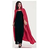 Full Length Red Hooded Cape Adult