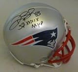 Deion Branch Autographed/Hand Signed New England Patriots Mini Helmet w/XXXIX MVP insc