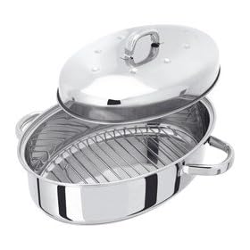 Judge 36 cm Stainless Steel High Oval Roaster 36 cm High Oval Roaster. As shown