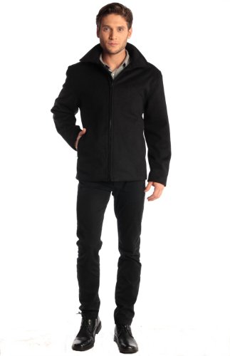 Alpine Swiss Men's Open Bottom Wool Blend Zipper Jacket