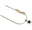 10K Yellow Gold Anklet 9" to 10" Length Adjustable Star Ankle Bracelet