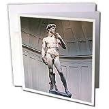 Art - Michaelangelos David Statue - Greeting Cards-12 Greeting Cards with envelopes