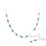 31QALFCeAmL. SL160  Sterling Silver Beaded Turquoise Necklace