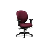 7600 Series Mid-Back Asynchronous Chair Fabric: Claret