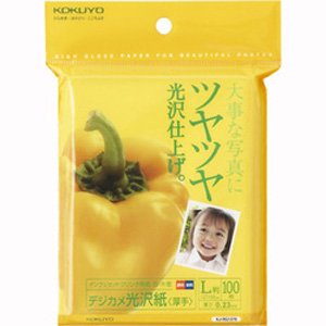 【クリックで詳細表示】コクヨ L判写真用紙 厚手(光沢紙/100枚) KJ-RG1376