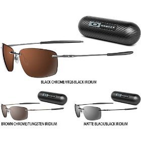 Oakley Nanowire 1.0 Men's Polarized Active Lifestyle Racewear Sunglasses - Color: Brown Chrome/Tungsten Iridium, Size: One Size Fits All
