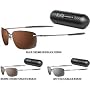 Oakley Nanowire 1.0 Men's Polarized Active Lifestyle Racewear Sunglasses - Color: Brown Chrome/Tungsten Iridium, Size: One Size Fits All