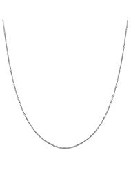 14 Karat White Gold 0.6-mm Venetian Box Chain (16 Inch)