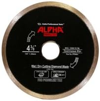 Alpha Porcellana 4-3/8" Diamond Blade for Wet cutting Porcelain Tile or Slab. 7/8", 20mm Arbor.